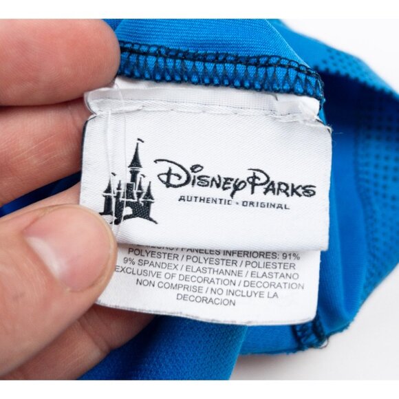 Disney Nike Golf Polo Men's Small Mickey Mouse Dot Camo Dri-Fit Wicking Blue - Picture 5 of 15